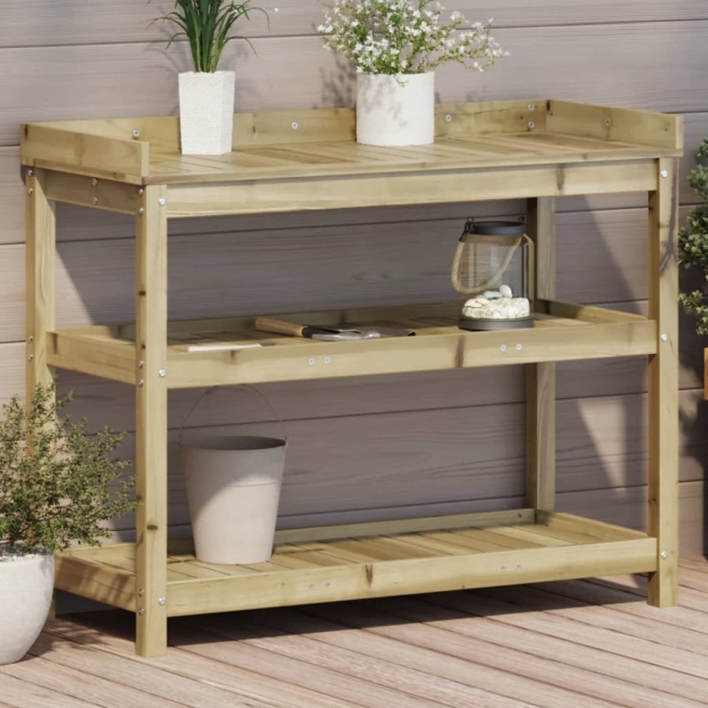 vidaXL Pflanztisch Ablagen 108x45x86,5 cm Imprägniertes Kiefernholz vidaXL Pflanztisch Ablagen 108x45x86,5 cm Imprägniertes Kiefernholz