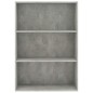 vidaXL Bücherregal 3 Fächer Betongrau 80x30x114 cm Holzwerkstoff vidaXL Bücherregal 3 Fächer Betongrau 80x30x114 cm Holzwerkstoff
