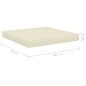vidaXL Palettenkissen 60x61,5x6 cm Creme Stoff vidaXL Palettenkissen 60x61,5x6 cm Creme Stoff