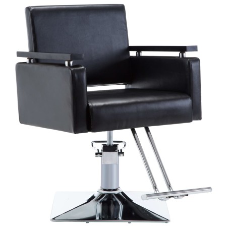 vidaXL Friseurstuhl Kunstleder Schwarz