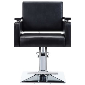 vidaXL Friseurstuhl Kunstleder Schwarz