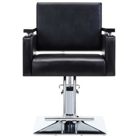 vidaXL Friseurstuhl Kunstleder Schwarz