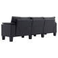 vidaXL 3-Sitzer-Sofa Dunkelgrau Stoff vidaXL 3-Sitzer-Sofa Dunkelgrau Stoff