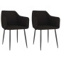 vidaXL Esszimmerstühle 2 Stk. Schwarz Stoff vidaXL Esszimmerstühle 2 Stk. Schwarz Stoff