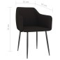 vidaXL Esszimmerstühle 2 Stk. Schwarz Stoff vidaXL Esszimmerstühle 2 Stk. Schwarz Stoff