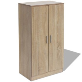 vidaXL Schuhschrank mit 7 Fächern Eiche-Optik