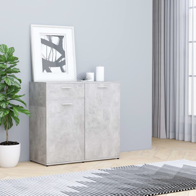 vidaXL Sideboard Betongrau 80x36x75 cm Holzwerkstoff vidaXL Sideboard Betongrau 80x36x75 cm Holzwerkstoff