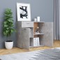 vidaXL Sideboard Betongrau 80x36x75 cm Holzwerkstoff vidaXL Sideboard Betongrau 80x36x75 cm Holzwerkstoff
