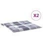 vidaXL Gartenstuhl-Kissen 2 Stk. Grau Karomuster 40x40x3 cm vidaXL Gartenstuhl-Kissen 2 Stk. Grau Karomuster 40x40x3 cm