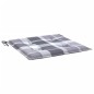 vidaXL Gartenstuhl-Kissen 2 Stk. Grau Karomuster 40x40x3 cm vidaXL Gartenstuhl-Kissen 2 Stk. Grau Karomuster 40x40x3 cm