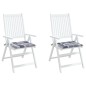 vidaXL Gartenstuhl-Kissen 2 Stk. Grau Karomuster 40x40x3 cm vidaXL Gartenstuhl-Kissen 2 Stk. Grau Karomuster 40x40x3 cm