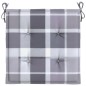 vidaXL Gartenstuhl-Kissen 2 Stk. Grau Karomuster 40x40x3 cm vidaXL Gartenstuhl-Kissen 2 Stk. Grau Karomuster 40x40x3 cm