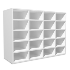 vidaXL Schuhregal Holzwerkstoff 92x30x67,5 cm Weiß