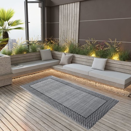 vidaXL Outdoor-Teppich Grau 120x180 cm PP