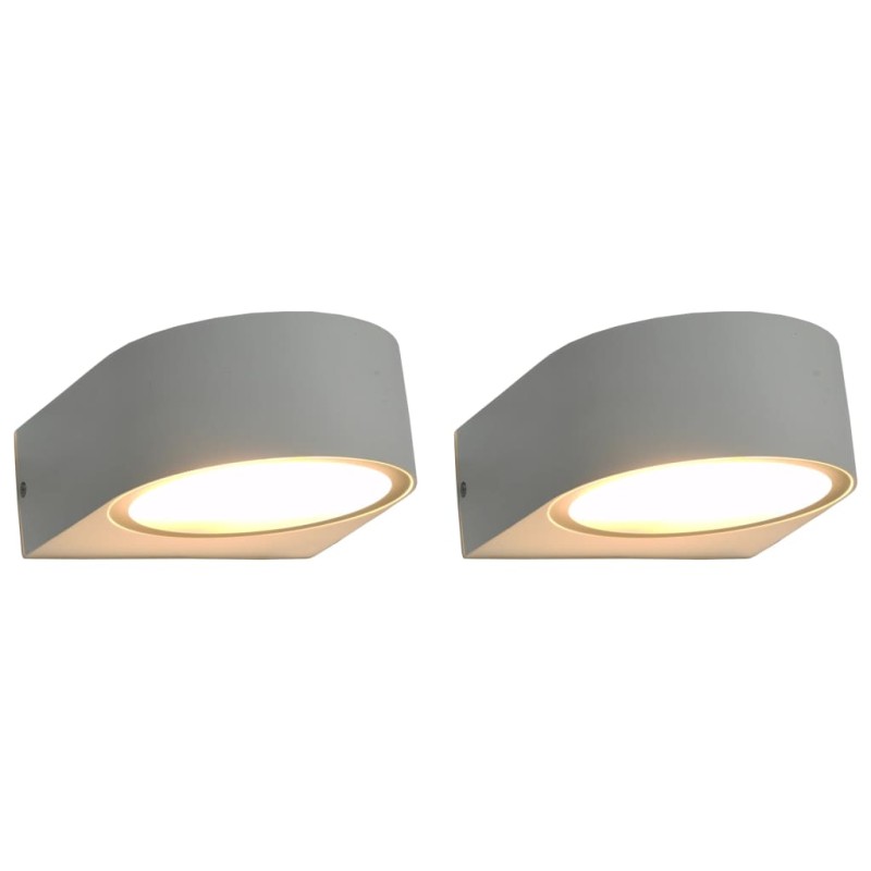 vidaXL Außenwandleuchten 2 Stk. 11 W Weiß Rund vidaXL Außenwandleuchten 2 Stk. 11 W Weiß Rund