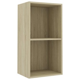 vidaXL Bücherregal 2 Fächer Sonoma-Eiche 40x30x76,5 cm Holzwerkstoff