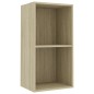 vidaXL Bücherregal 2 Fächer Sonoma-Eiche 40x30x76,5 cm Holzwerkstoff vidaXL Bücherregal 2 Fächer Sonoma-Eiche 40x30x76,5 cm Holzwerkstoff