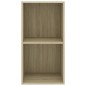 vidaXL Bücherregal 2 Fächer Sonoma-Eiche 40x30x76,5 cm Holzwerkstoff vidaXL Bücherregal 2 Fächer Sonoma-Eiche 40x30x76,5 cm Holzwerkstoff