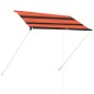 vidaXL Einziehbare Markise 200×150 cm Orange und Braun vidaXL Einziehbare Markise 200×150 cm Orange und Braun