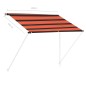 vidaXL Einziehbare Markise 200×150 cm Orange und Braun vidaXL Einziehbare Markise 200×150 cm Orange und Braun