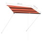 vidaXL Einziehbare Markise 200×150 cm Orange und Braun vidaXL Einziehbare Markise 200×150 cm Orange und Braun