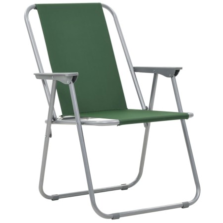 vidaXL Klappbare Campingstühle 2 Stück 52 x 59 x 80 cm Grün