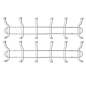 vidaXL Stahl Wandgarderobe Garderobenleiste mit 12 Haken 2 Stk. vidaXL Stahl Wandgarderobe Garderobenleiste mit 12 Haken 2 Stk.