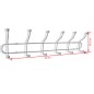 vidaXL Stahl Wandgarderobe Garderobenleiste mit 12 Haken 2 Stk. vidaXL Stahl Wandgarderobe Garderobenleiste mit 12 Haken 2 Stk.