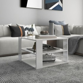 vidaXL Couchtisch Hochglanz-Weiß 60x60x40 cm Holzwerkstoff