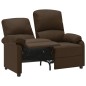 vidaXL 2-Sitzer-Sofa Verstellbar Dunkelbraun Stoff vidaXL 2-Sitzer-Sofa Verstellbar Dunkelbraun Stoff