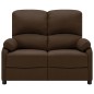 vidaXL 2-Sitzer-Sofa Verstellbar Dunkelbraun Stoff vidaXL 2-Sitzer-Sofa Verstellbar Dunkelbraun Stoff