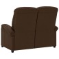 vidaXL 2-Sitzer-Sofa Verstellbar Dunkelbraun Stoff vidaXL 2-Sitzer-Sofa Verstellbar Dunkelbraun Stoff