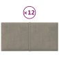 vidaXL Wandpaneele 12 Stk. Hellgrau 30x15 cm Samt 0,54 m² vidaXL Wandpaneele 12 Stk. Hellgrau 30x15 cm Samt 0,54 m²