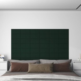 vidaXL Wandpaneele 12 Stk. Dunkelgrün 30x15 cm Samt 0,54 m²