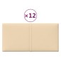 vidaXL Wandpaneele 12 Stk. Creme 30x15 cm Stoff 0,54 m² vidaXL Wandpaneele 12 Stk. Creme 30x15 cm Stoff 0,54 m²