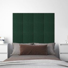 vidaXL Wandpaneele 12 Stk. Dunkelgrün 30x30 cm Stoff 1,08 m²