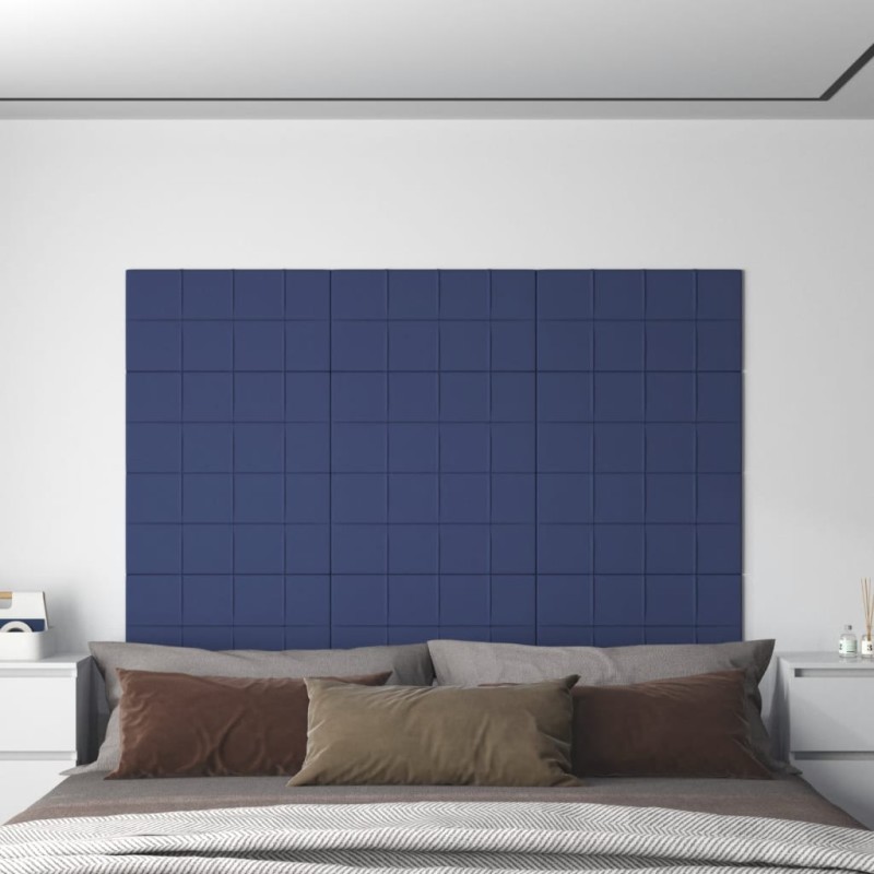 vidaXL Wandpaneele 12 Stk. Blau 60x30 cm Stoff 2,16 m² vidaXL Wandpaneele 12 Stk. Blau 60x30 cm Stoff 2,16 m²