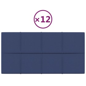 vidaXL Wandpaneele 12 Stk. Blau 60x30 cm Stoff 2,16 m²