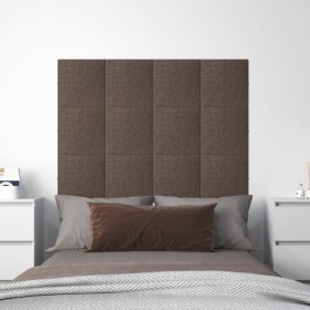 vidaXL Wandpaneele 12 Stk. Taupe 30x30 cm Stoff 1,08 m²