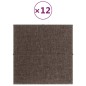 vidaXL Wandpaneele 12 Stk. Taupe 30x30 cm Stoff 1,08 m² vidaXL Wandpaneele 12 Stk. Taupe 30x30 cm Stoff 1,08 m²