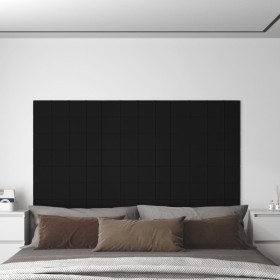 vidaXL Wandpaneele 12 Stk. Schwarz 60x15 cm Samt 1,08 m²