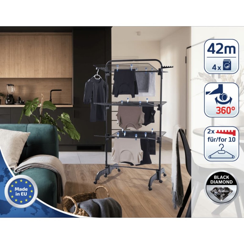 Leifheit Turmtrockner Comfort Tower 420 Schwarz Leifheit Turmtrockner Comfort Tower 420 Schwarz