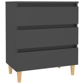 vidaXL Sideboard Grau 60x35x69 cm Holzwerkstoff