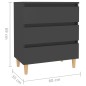 vidaXL Sideboard Grau 60x35x69 cm Holzwerkstoff vidaXL Sideboard Grau 60x35x69 cm Holzwerkstoff