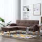 vidaXL Sofa in L-Form Stoffbezug 186 x 136 x 79 cm Braun vidaXL Sofa in L-Form Stoffbezug 186 x 136 x 79 cm Braun