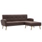 vidaXL Sofa in L-Form Stoffbezug 186 x 136 x 79 cm Braun vidaXL Sofa in L-Form Stoffbezug 186 x 136 x 79 cm Braun