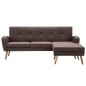 vidaXL Sofa in L-Form Stoffbezug 186 x 136 x 79 cm Braun vidaXL Sofa in L-Form Stoffbezug 186 x 136 x 79 cm Braun