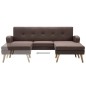 vidaXL Sofa in L-Form Stoffbezug 186 x 136 x 79 cm Braun vidaXL Sofa in L-Form Stoffbezug 186 x 136 x 79 cm Braun