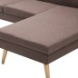 vidaXL Sofa in L-Form Stoffbezug 186 x 136 x 79 cm Braun vidaXL Sofa in L-Form Stoffbezug 186 x 136 x 79 cm Braun