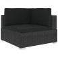 vidaXL 7-tlg. Garten-Lounge-Set mit Auflagen Poly Rattan Schwarz vidaXL 7-tlg. Garten-Lounge-Set mit Auflagen Poly Rattan Schwarz